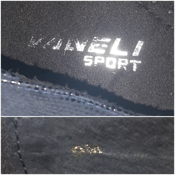 VANELI SPORT Chineka Reptile Embossed Leather Wedge Slip-ons Sz 9 Black - Picture 10 of 10